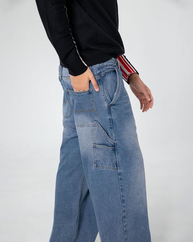 Dibsenseu Wide Carpenter Denim D800 - Blue