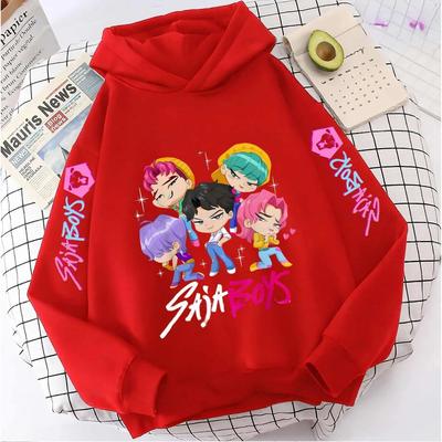 Autumn Winter KPop Demon Hunters Print Children's Hoodie Fashion Casual Sweatshirt New Kids Sportswear Girls Clothes Hooded Tops