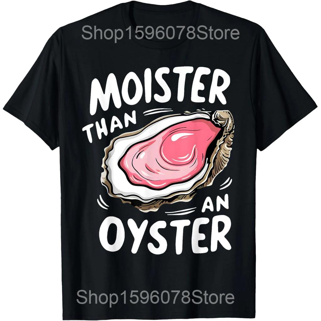Oyster Club Oysters Summer Holiday Vintage T Shirts Men Cotton Humor Streetwear Tee Shirt Short Sleeve Unisex Loose Clothing