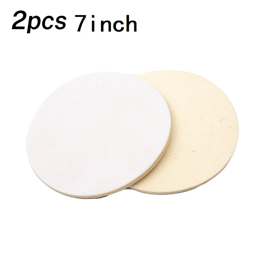 2pcs Wool Felt Polishing Pads Abrasive Wheel For Glass Stainless Steel Polish Repair Scratches Soft Felt Discs Abrasive Tools