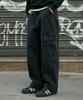 MINIMALPROJECT Washed Wide Cargo Denim Pants Mdp110 [Dark Gray]