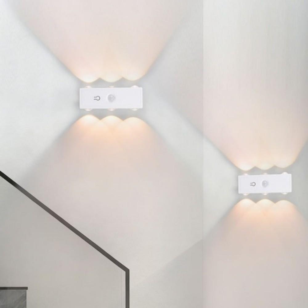 3 Colors / RGB Motion Sensor Wall Light Magnetic Dimmable RGB Wall Lamp USB Rechargeable Smart Sensor Under Cabinet Light