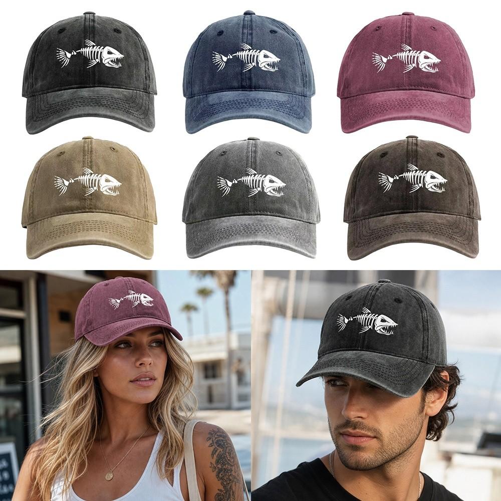 Vintage Washed Peaked Cap Breathable Trucker Hat New Sun Hat  Outdoor Fishing