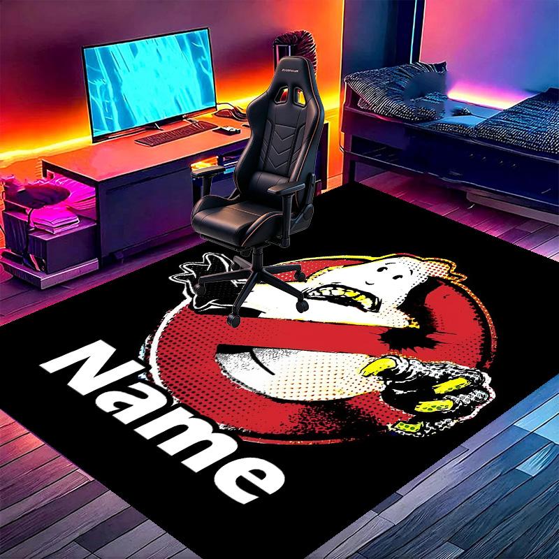 Custom Name Personalized Ghostbusters Print Carpet, Versatile Home Decor Rug, for Playroom, Apartment, Balcony, Entryway, Hallway Gift