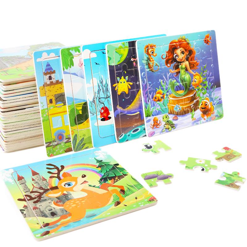 Popular Wooden Dinosaur and Animal Puzzle for Children's Early Education