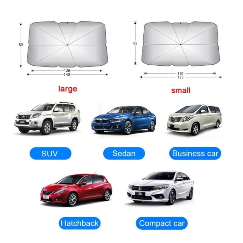 Multi Functional, Convenient, Heat-insulating, Sunshade, Car Sunshade, UV Resistant, Foldable and Retractable Sunshade Umbrella
