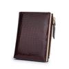 Genuine Leather Women’s Short Vintage Patent Purse Zip Coin Wallet Multi Card Holder
