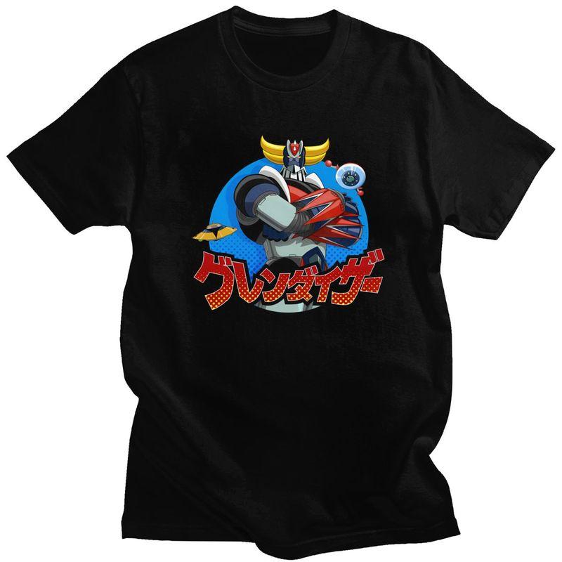 Custom Mens UFO Robot Grendizer T Shirt ShortSleeve Cotton Tshirts Classic Tshirt Leisure Goldorak Tees Slim Fit Clothing