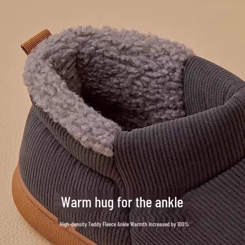Guoluofei Elderly Closed-Heel Warm Cotton Slippers
