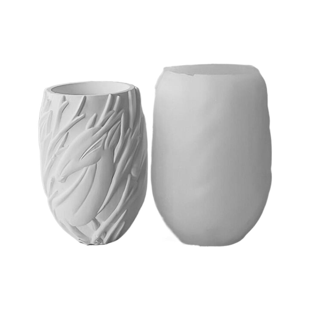 Versatile Silicone Planter and Candle Holder Molds Flexible Silicone Brush Container Mold Personalized Candle Cup Mold