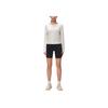 SAUCONY Solid Color Simple Long Sleeve Round Neck Thin T-Shirt Women Tops Light-Gray SC1240041B-GR58