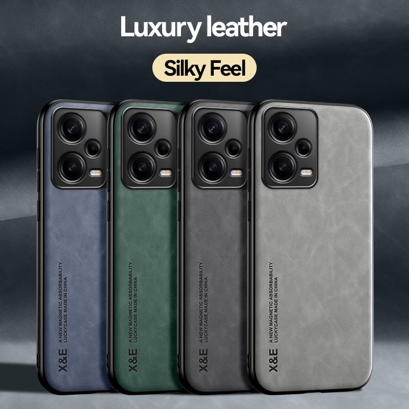 Luxury Leather Magnetic Case For Xiaomi Redmi Note 12 Pro 5G Soft Silicone Funda For Redmi Note 12 Pro + Plus Note12 Back Cover