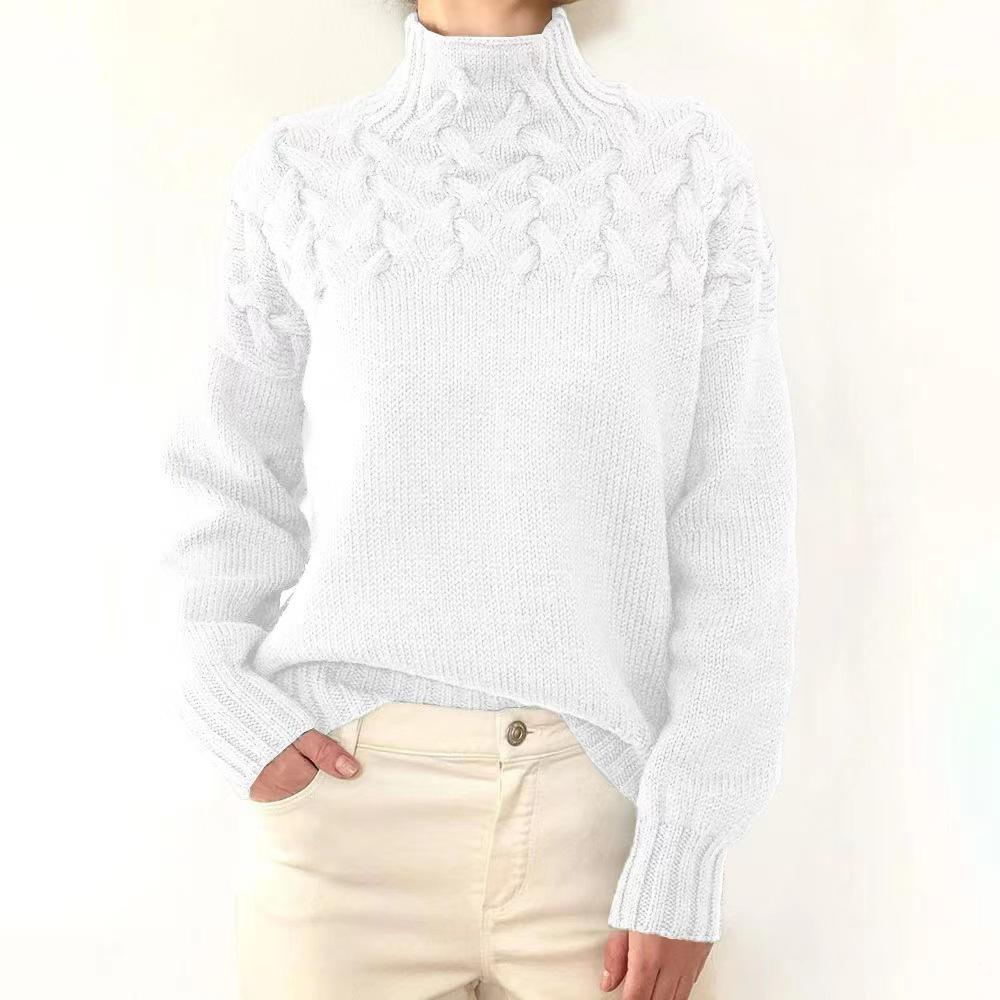 2026 Autumn Winter Women Turtleneck Sweaters Solid Color Knitted Tops Casual Pullovers Female Chic Jumpers Long Sleeve Knitwear