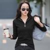 2024 Fall/Winter Women's Slim Fit Half-High Collar Long Sleeve Zipper Top