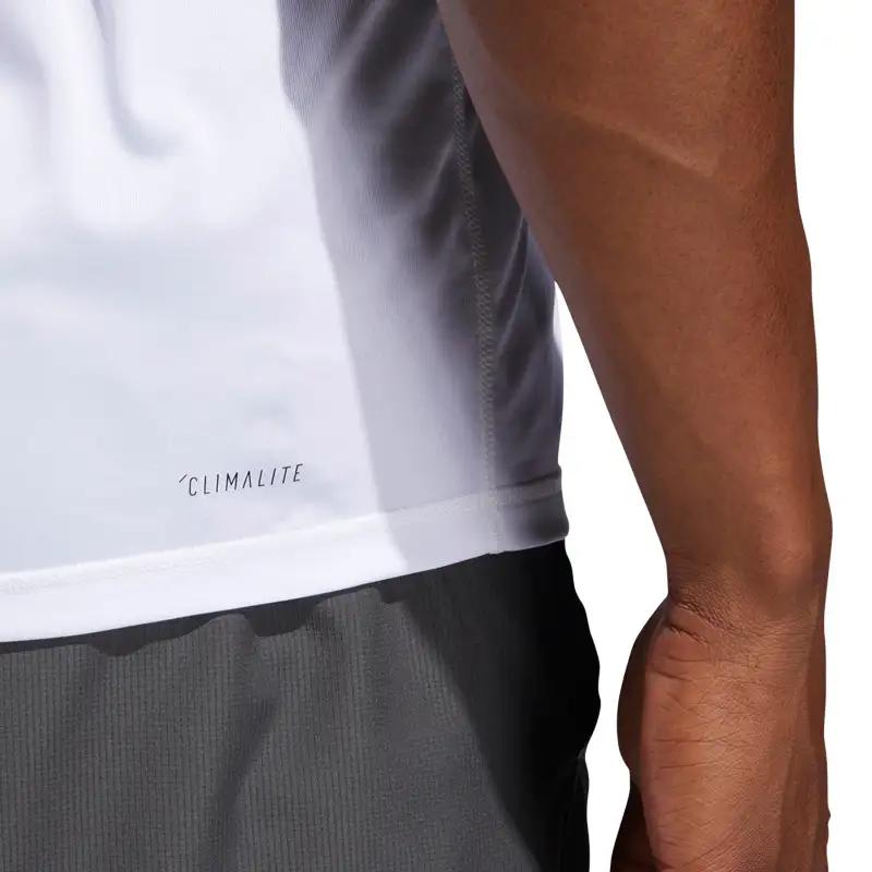 adidas Sport Ultimate Solid Color Comfortable Crew Neck Straight Cut Short Sleeve T-Shirt Men Tops White DU1435