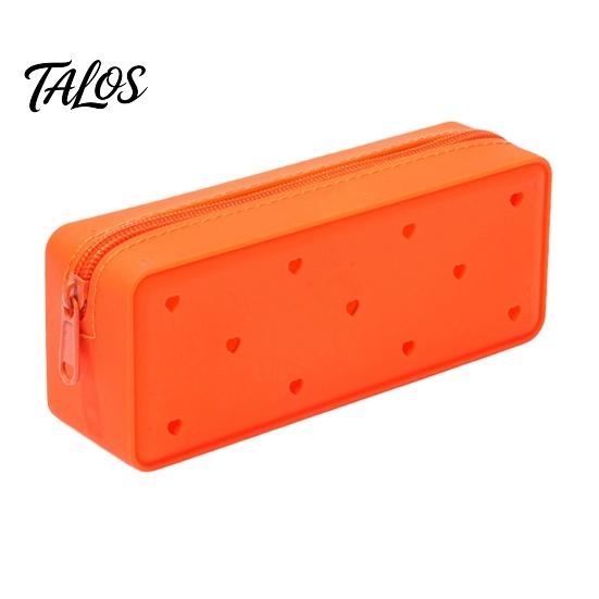 Silicone Stationery Bag Pencil Case, Cute Heart Star Shape Large Pouch, Capacity Pouch Soft Pen for Students, School Organizer Case