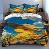 Yellow Cartoon Character. Bedding Duvet Cover Sets Duvet Covers Pillowcases Gifts (1 * Duvet Cover 2 * Pillowcases, Without Duvet Insert)