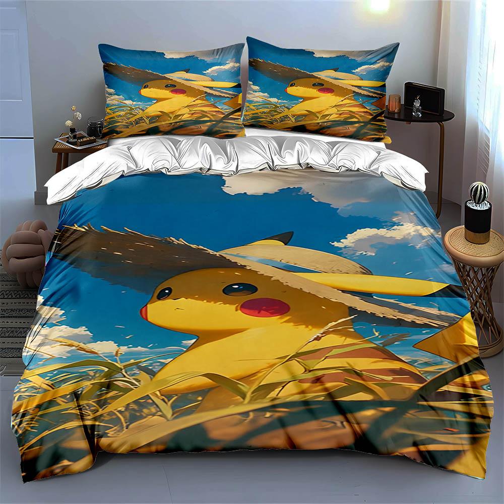 Yellow Cartoon Character. Bedding Duvet Cover Sets Duvet Covers Pillowcases Gifts (1 * Duvet Cover 2 * Pillowcases, Without Duvet Insert)