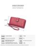 Women's Retro Oil Wax Leather Long Wallet - Hollowed-out Design, Multi-functional, Large Capacity Phone Bag