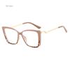 Women Fashion Eyewear  Trending Unisex Spectacle Glasses Optical Eyeglasse Frames Metal Bending Leg Blue Light Block Glasses