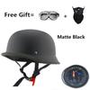 Vintage German Style Motorcycle Helmet Unique 4 Types Leather Half Face Vintage Design M L XL Sizes Certified for Safety