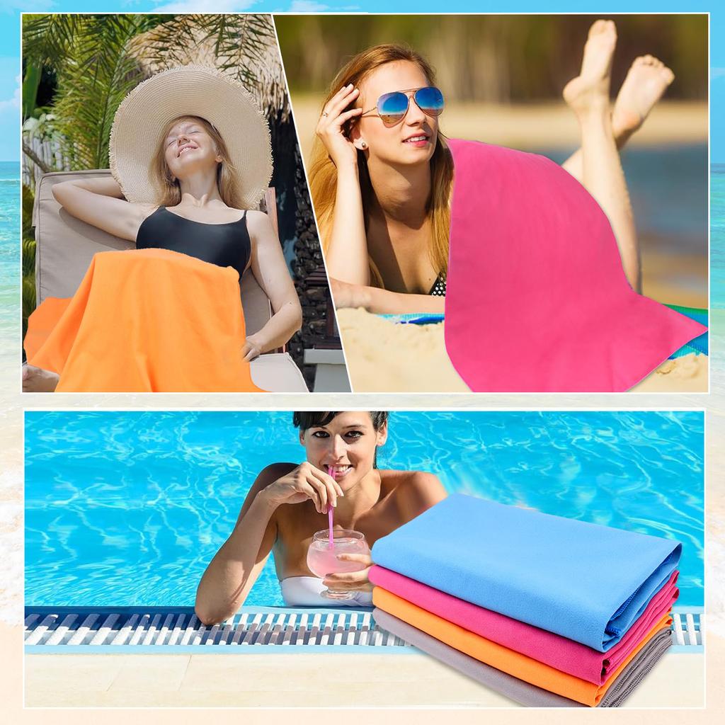 100% Cotton Velour Towels, Large Soft And Absorbent Cotton Towels, Assorted Striped Colors