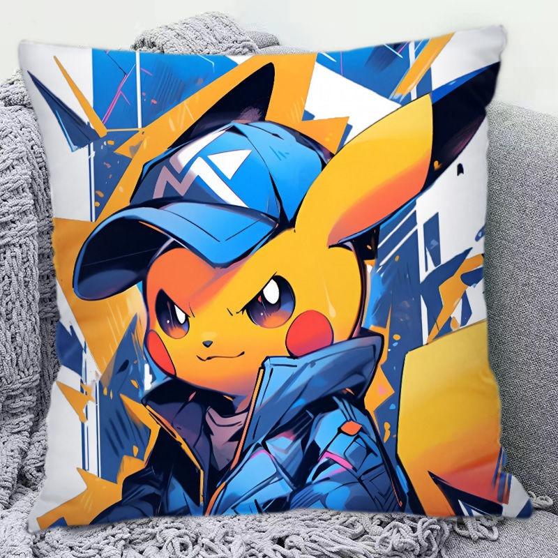 1 Stück niedlicher Pikachu Kissenbezug cooler Pikachu Kissenbezug Raumdekoration Kissenbezug Sofakissenbezug Heimdekoration