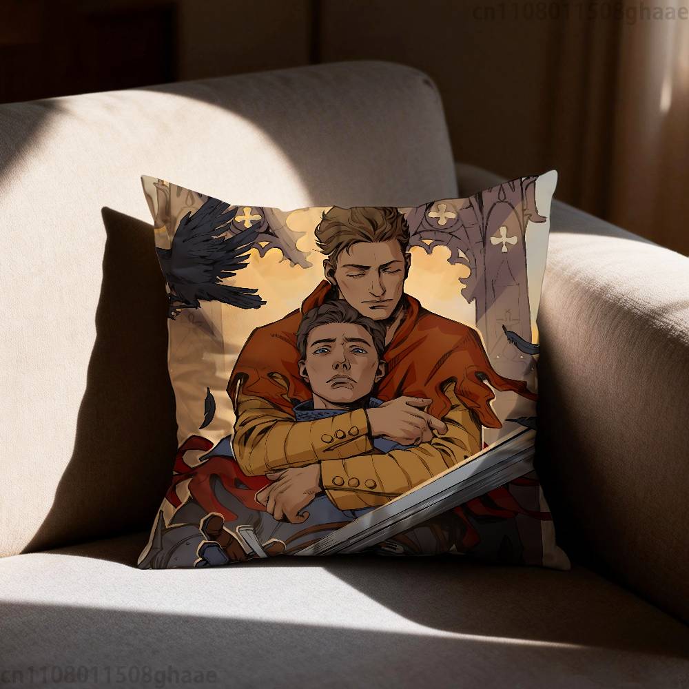KKingdom Come Deliverance Pillow Case Square DoubleSided Printing Short Plush Sofa Cushion Cover Bedroom Bedside Pillow