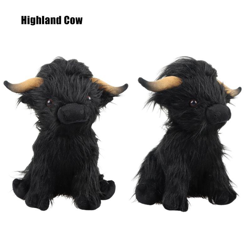 Urocza pluszowa zabawka krowa szkocka rasy Highland, 11 cali