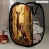 1Pcs Autumn Sunflower Pumpkin Series 6 Pop-Up Laundry Hamper Expandable Mesh Hamper Basket for Room Bedroom Bathroom Organization Contemporary Storage