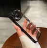 Luxury Plating Clear Silicone Phone Case For iPhone 15 14 13 12 11 Pro Max Lens Protection Case Back Cover