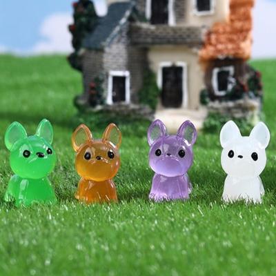 Glow In The Dark Mini Fluorescent Dog Miniature Figurines  Home Decoration Accessories