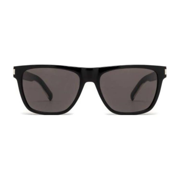 Saint Laurent Logo Irregular Shape Sunglasses Men sunglasses Black SL619001 56,Black