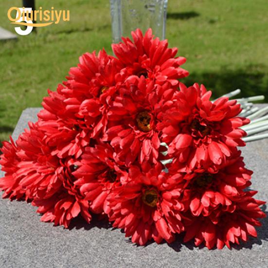 1 Pc Artificial Silk Gerbera Flower Wedding Party Bouquet Home Garden Decor Happy Living