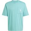 Adidas SS25 Dog Soccer Patch Pocket T-Shirt Men Tops Powder-Green JL9235