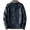 RENHE Leather Winter Motorcycle Jacket with Fleece Warm and PU Leather Jacket with Abrasion Size XL Men's Jacket, Lining, Windproof, Resistance,