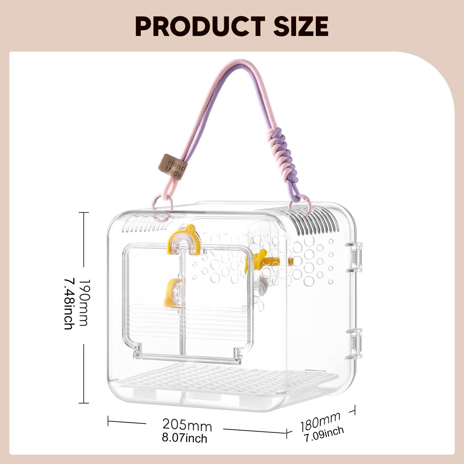 

Переносная клетка-переноска для птиц, дышащий переносной ящик для попугаев, какариков, волнистых попугайчиков, неразлучников, принадлежности для путешествий птиц