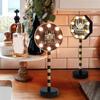 AEE4-2 Pack Ramadan Decorations For Home, Wooden Ramadan Mubarak Table Centerpiece Lights, Eid Mubarak Crafts Night Light
