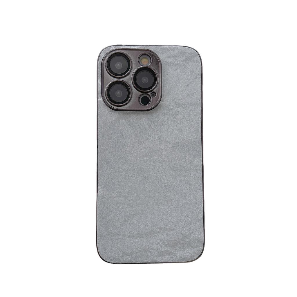 16PRO electroplated snow-capped flannel mobile phone case is suitable for Apple 16PROMAX fine hole 14 trend 12 lens film