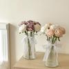 Rose Artificial Flower Arrangement for Living Room Dining Table - Preserved Dried Bouquet Vase Decoration