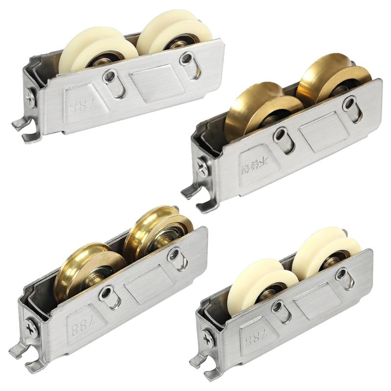 Guide per finestre in acciaio/nylon, rulli, pulegge per finestre scorrevoli, rulli per finestre scorrevoli, rullo a doppia ruota per finestre in alluminio