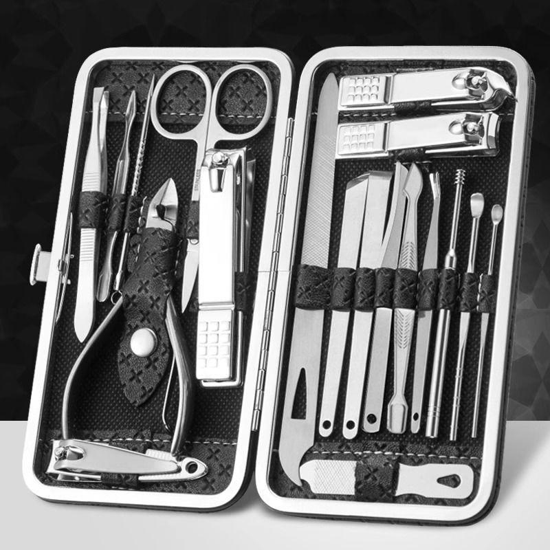 

New High-End Stainless Steel Nail Clipper Set 7-Piece Set Nail Cutter Nail Scissors Pedicure Knife Manicure Tools Full Set 7-piece nail clipper set