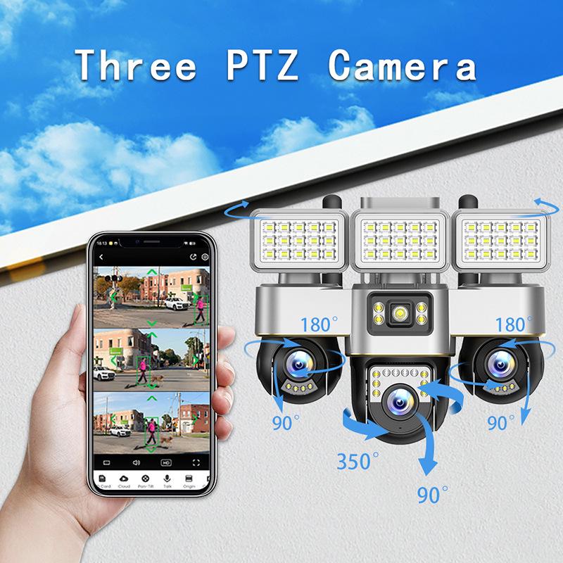 6MP Outdoor Triple-Lens Camera with 9MP HD, Wireless WiFi, and 4G Connectivity