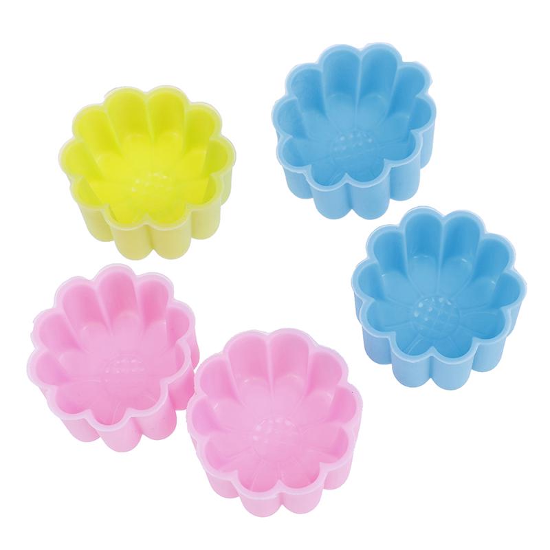 Silicone Sun Flower Muffin Cookie Cup Cake Egg Tart Mold Chocolate Pudding Jelly