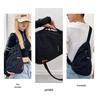 Trendige Damen Nylon Crossbody Brusttasche mit breitem Riemen und hochwertigem Buchstaben-Design