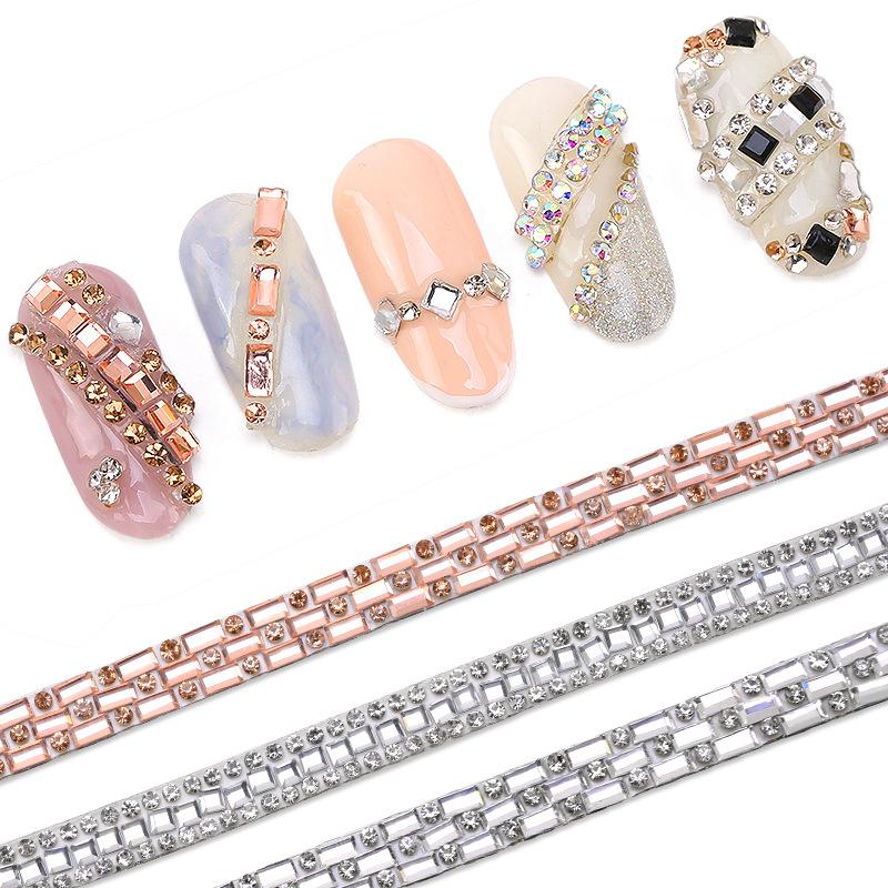 [Clearance, No Return Or Exchange] Nail Art Chain Drill Three-Dimensional Nail Decoration Can Be Cut Arbitrarily