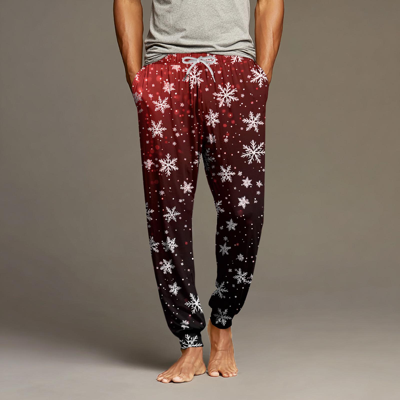 

Мужские повседневные брюки с карманами на кулиске и манжетами, домашние брюки для сна XXL