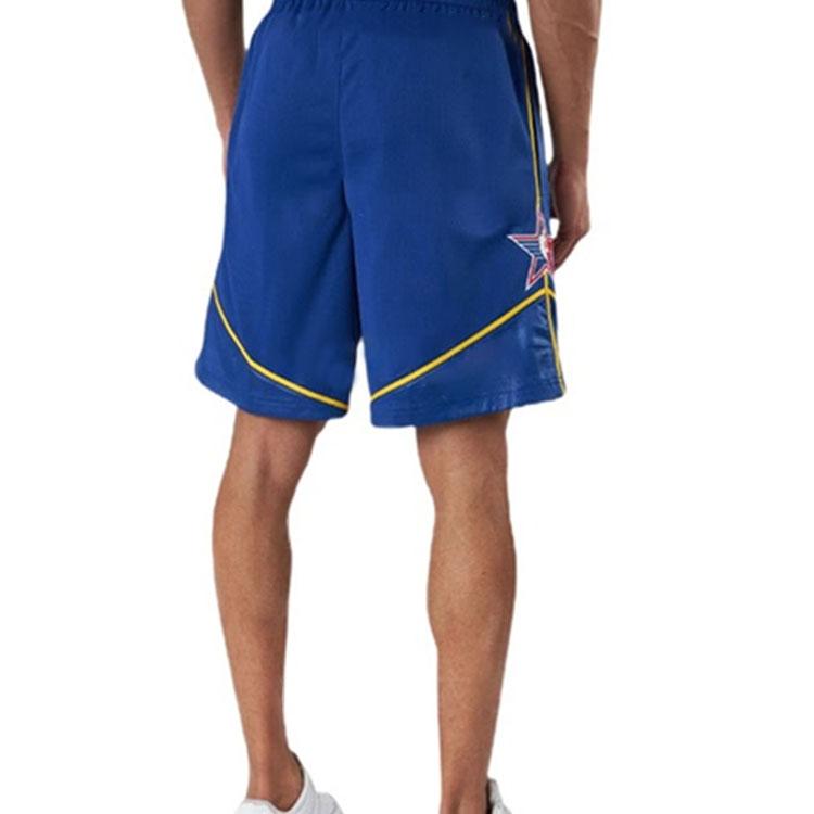 Jordan Logo Print Mid-Waist Basketball Shorts SW Fan Edition For The 21 Season NBA All-Star Game Men Bottoms Blue CV4787-495