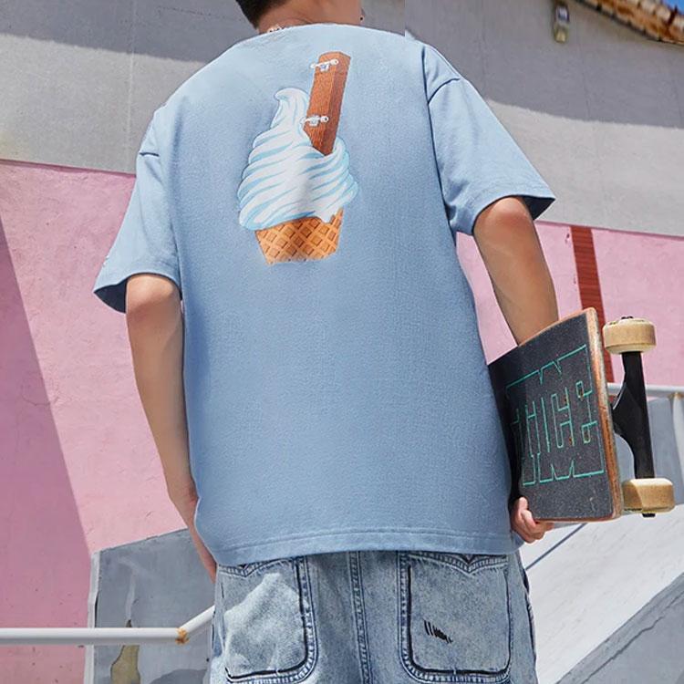Li Ning X Phil Hackett T Shirt Unisex Soft Gray Blue AHSS859-1