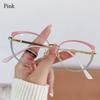 Fashion Cat Eye Anti-Blue Light Blocking Glasses Women Men Luxury Two-Color Optical Spectacles Computer Goggles Reading Eyeglass